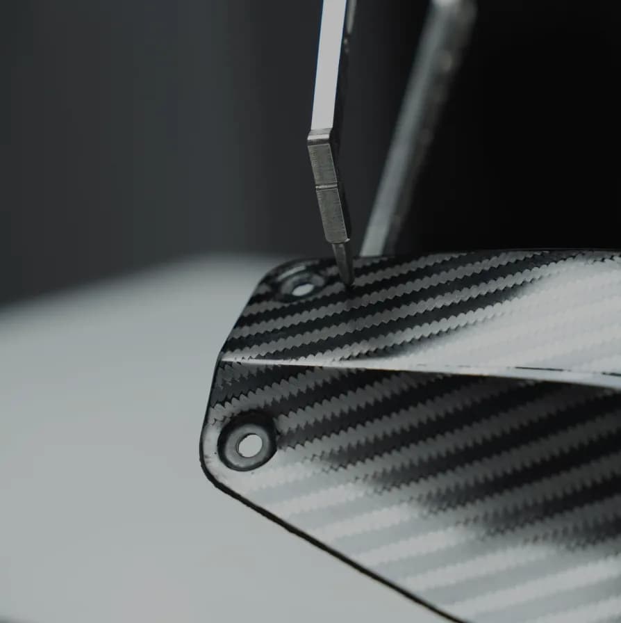 Precision tool on a carbon fiber component